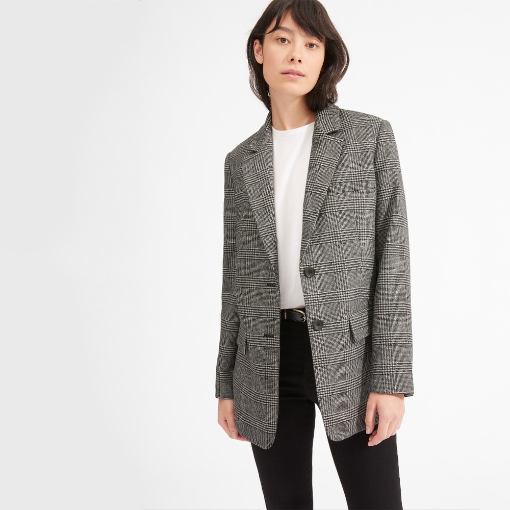 Everlane Oversized Blazer Glen Plaid